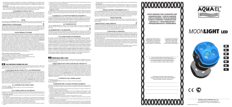 Page 1 of the manual User Manual Aquael Moonlight LED