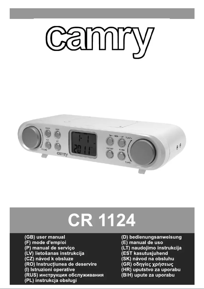 Image de la première page du manuel de l'appareil CR 1124