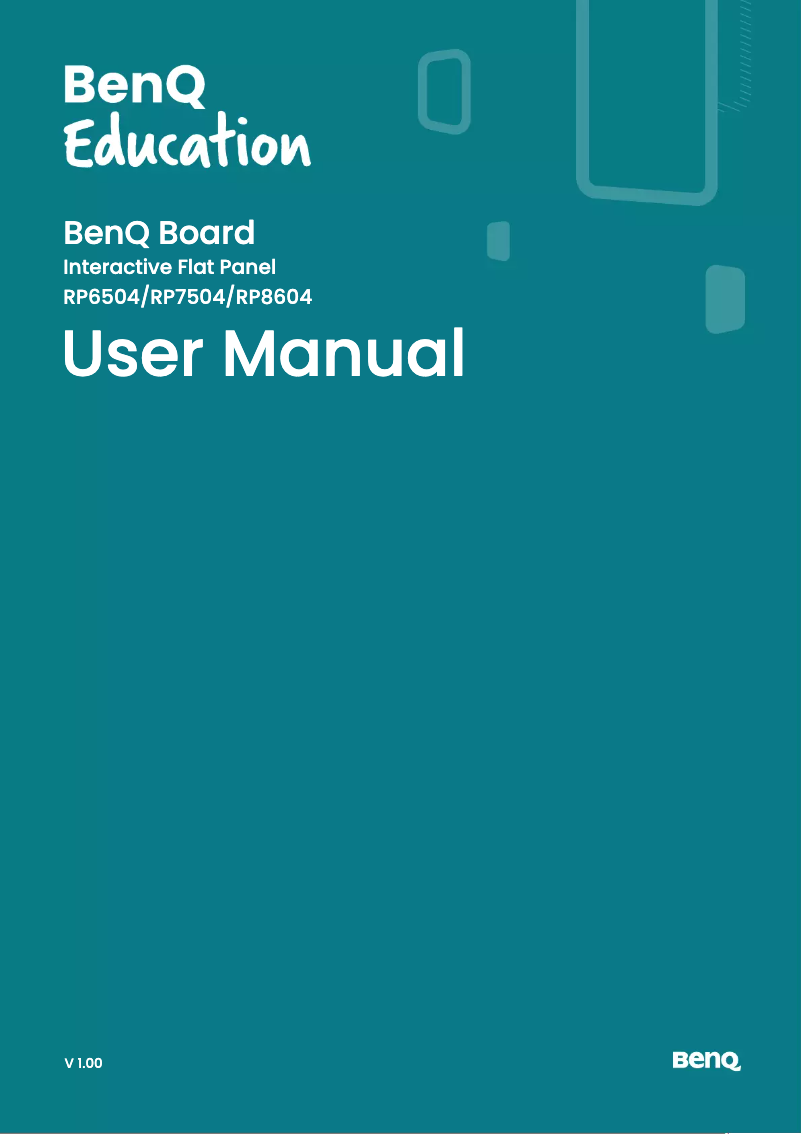 Image de la première page du manuel de l'appareil RP8604