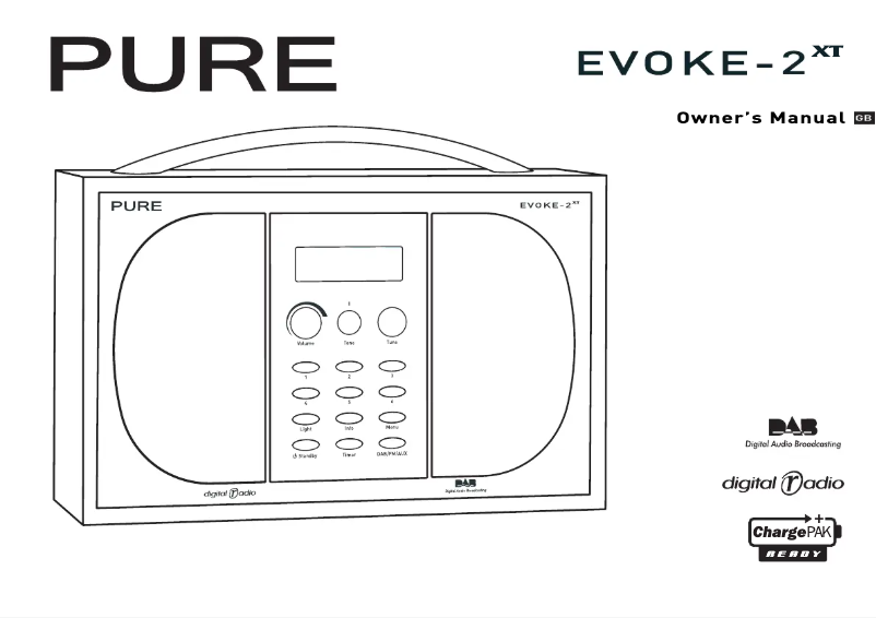 Page 1 of the manual User Manual Pure Evoke 2 XT