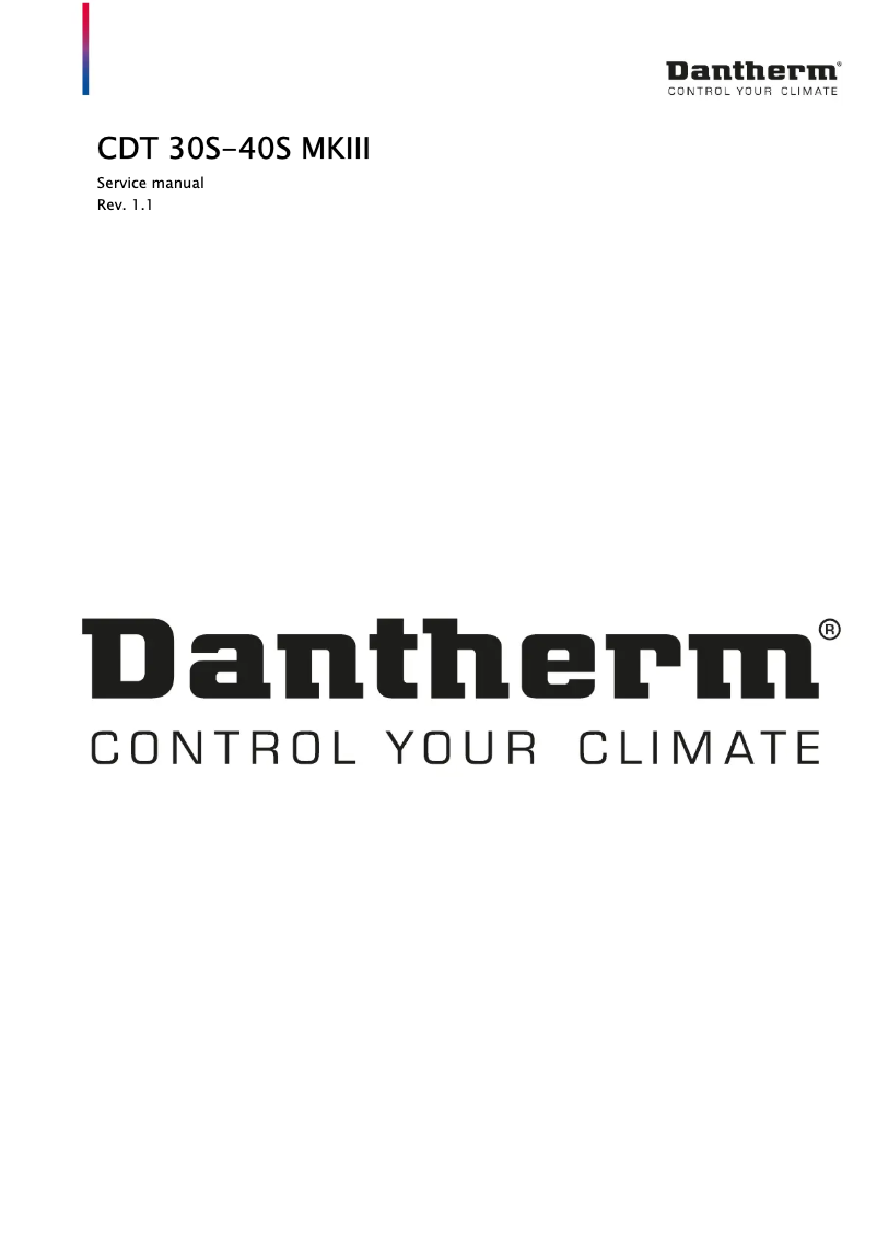 Página 1 del manual Manual de usuario Dantherm CDT 30S-40S MKIII