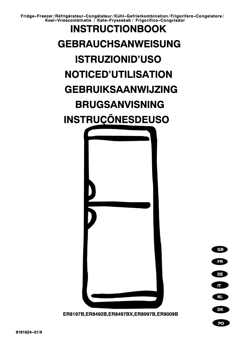 Page 1 de la notice Manuel utilisateur Electrolux ER8197B