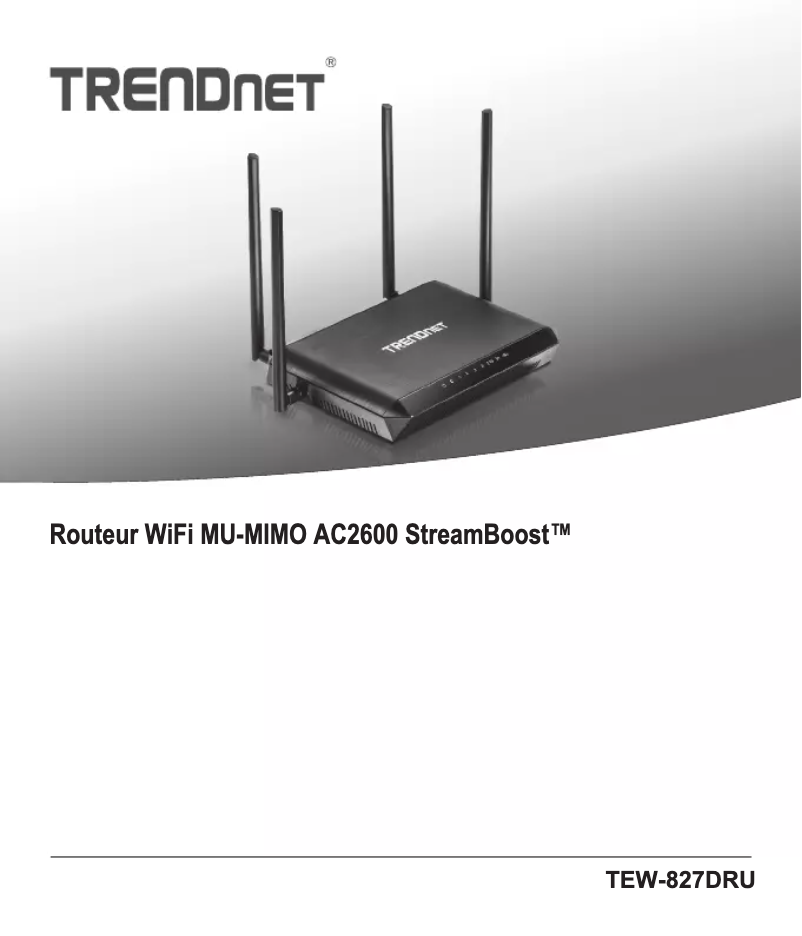 Page 1 de la notice Manuel utilisateur TRENDnet AC2600 StreamBoost