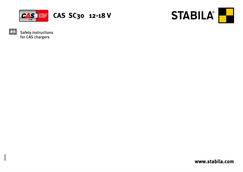 Page 1 de la notice Manuel utilisateur Stabila SC30