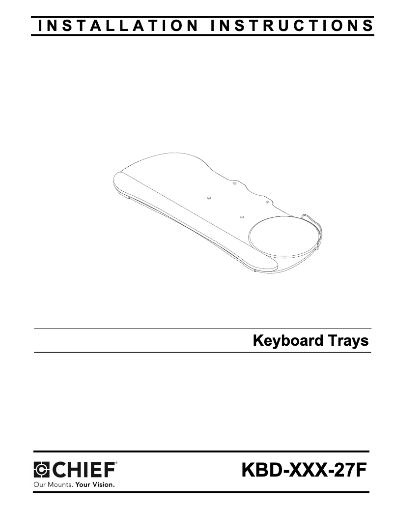 Page 1 de la notice Manuel utilisateur Chief KBD-MINI-27F