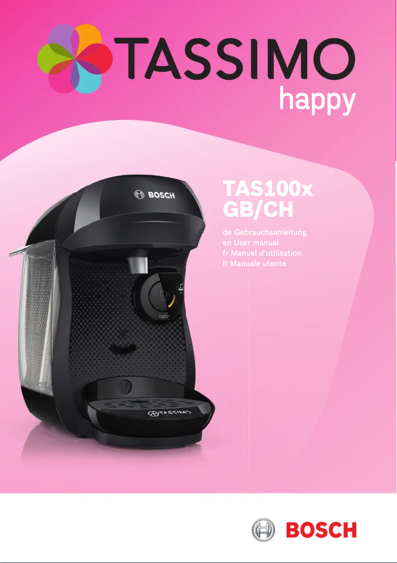 Image de la première page du manuel de l'appareil Tassimo Happy TAS1001GB