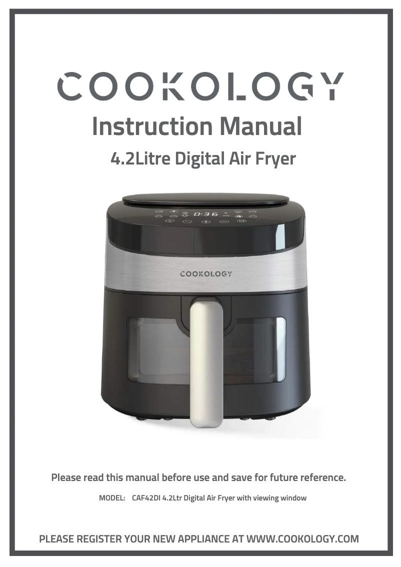 Página 1 del manual Manual de usuario Cookology CAF42DI