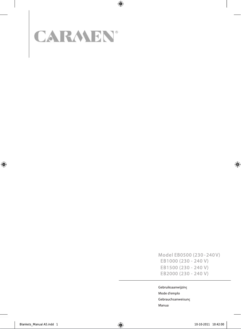 Image de la première page du manuel de l'appareil EB1000