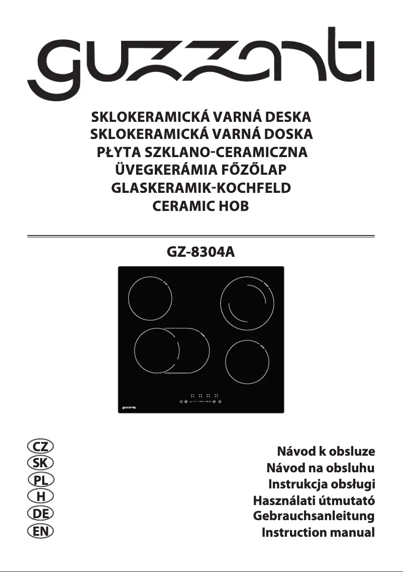 Image de la première page du manuel de l'appareil GZ-8304A