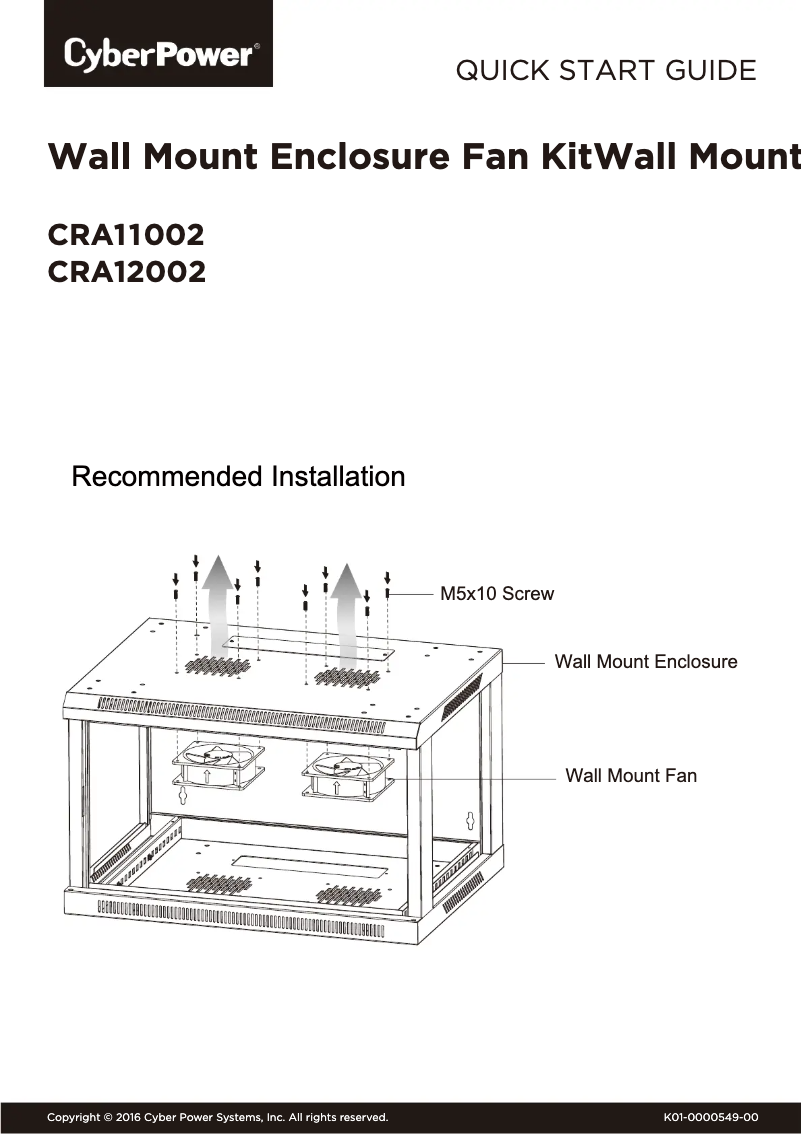 Page n°1 - Guide de démarrage rapide CyberPower CRA11002