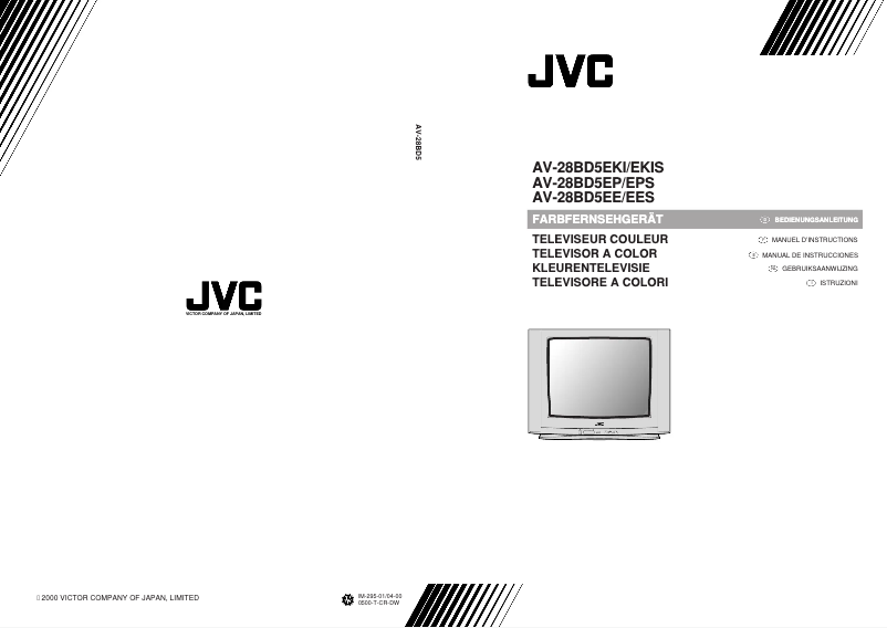 Page 1 de la notice Manuel utilisateur JVC AV-28BD5EKI