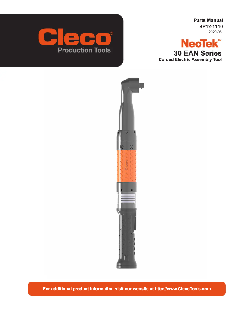 Page 1 de la notice Manuel d'utilisation et d'entretien Cleco 30EAN12EA3