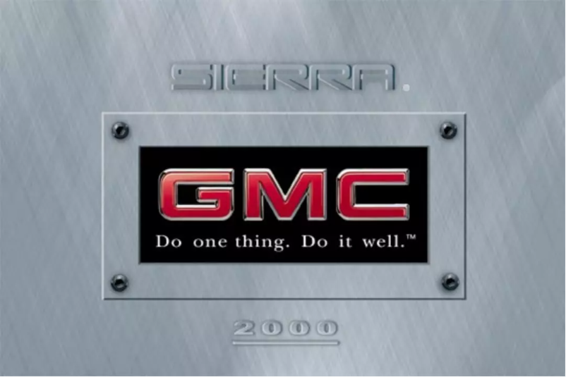 Page 1 de la notice Manuel utilisateur GMC New Sierra 1500 (2000)