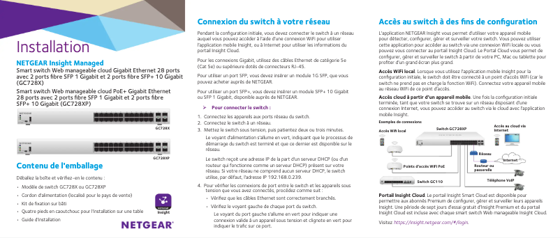 Page n°1 - Guide d'installation Netgear GC728XP
