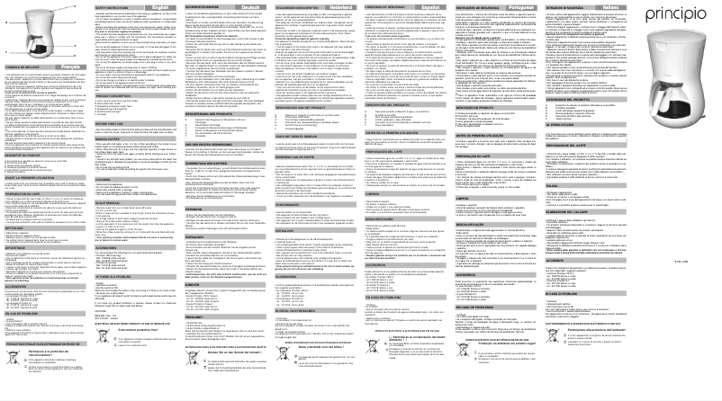 Page n°1 - Manuel utilisateur Moulinex Principio FG2020