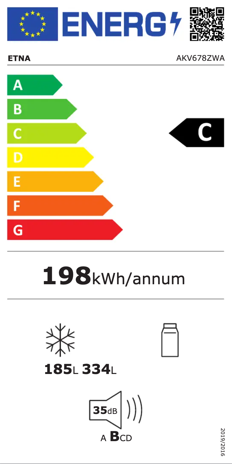 Page n°1 - Label énergétique Etna AKV678ZWA