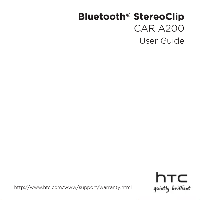 Image de la première page du manuel de l'appareil StereoClip CAR A200