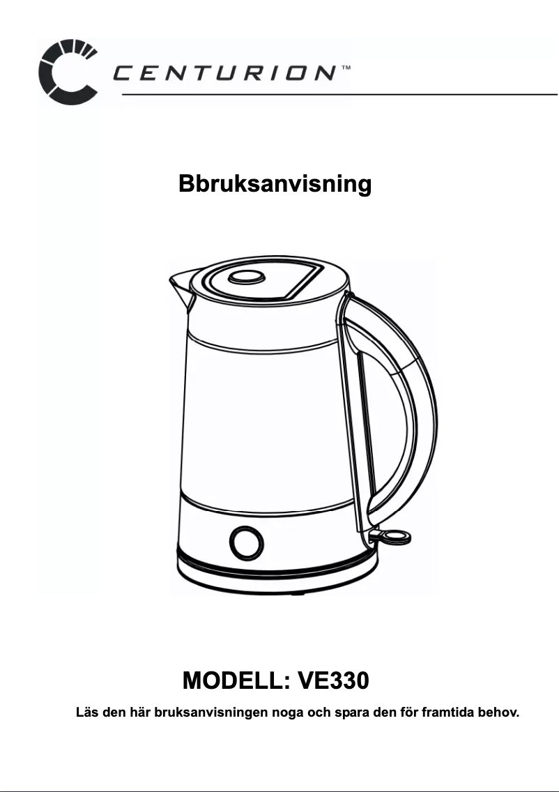 Image de la première page du manuel de l'appareil VE330