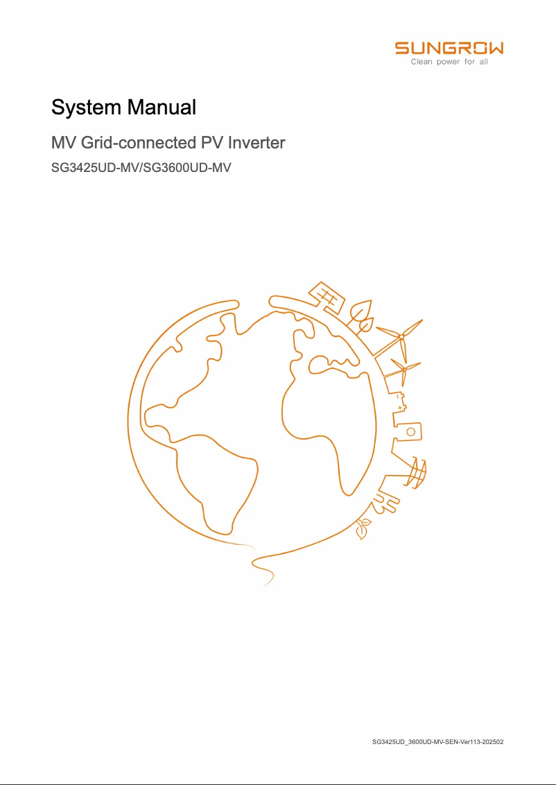Image de la première page du manuel de l'appareil SG3425UD-MV