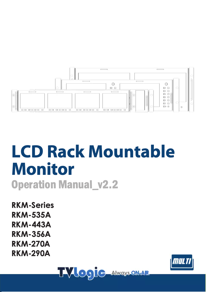Page n°1 - Manuel utilisateur TVLogic RKM-290A