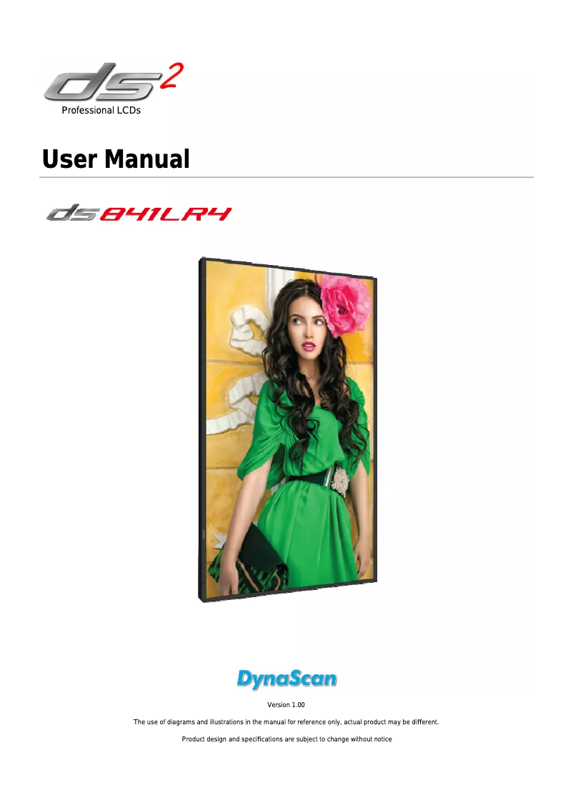 Page 1 de la notice Manuel utilisateur DynaScan DS841LR4-1