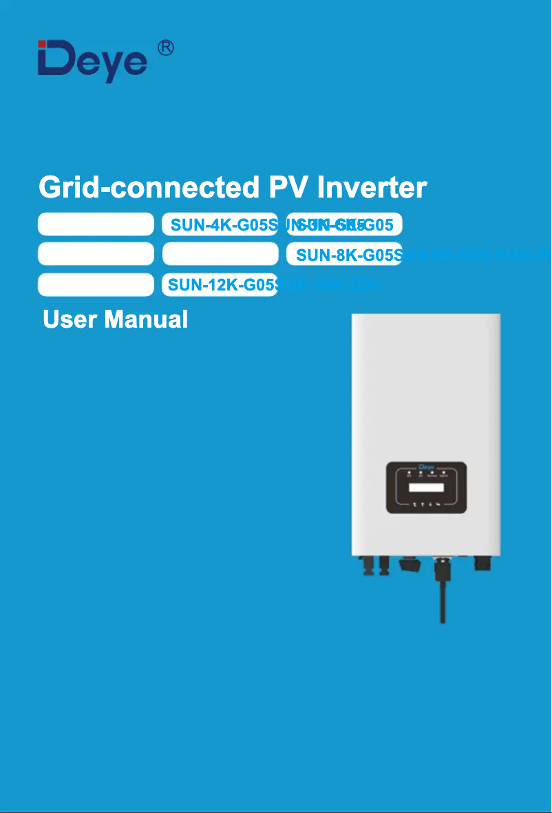 Image de la première page du manuel de l'appareil SUN-8K-G05