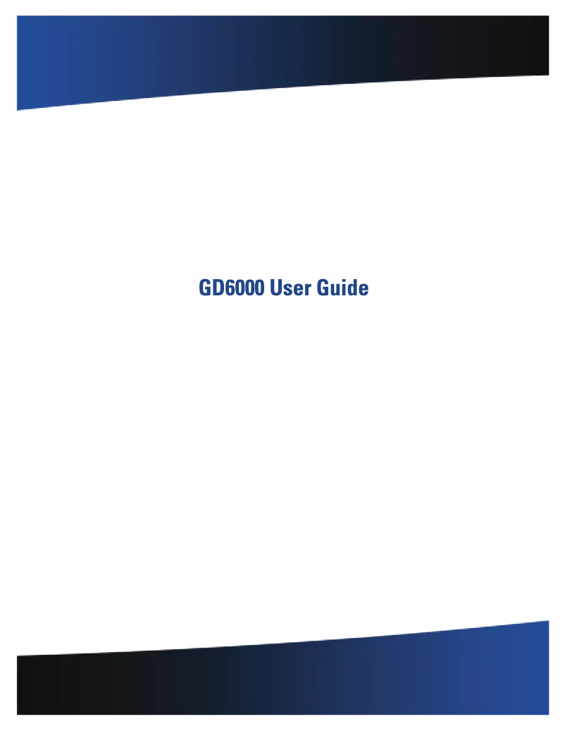 Page n°1 - Manuel utilisateur General Dynamics Itronix GD6000