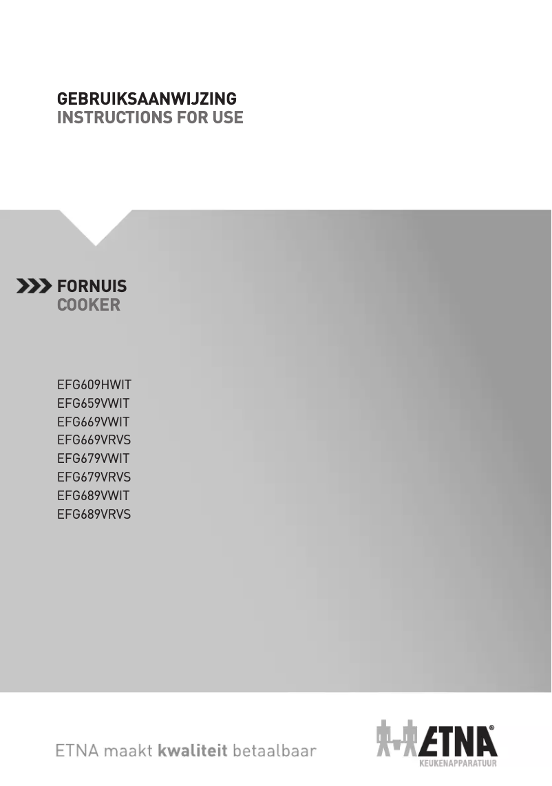 Page 1 de la notice Manuel utilisateur Etna EFG689VWIT