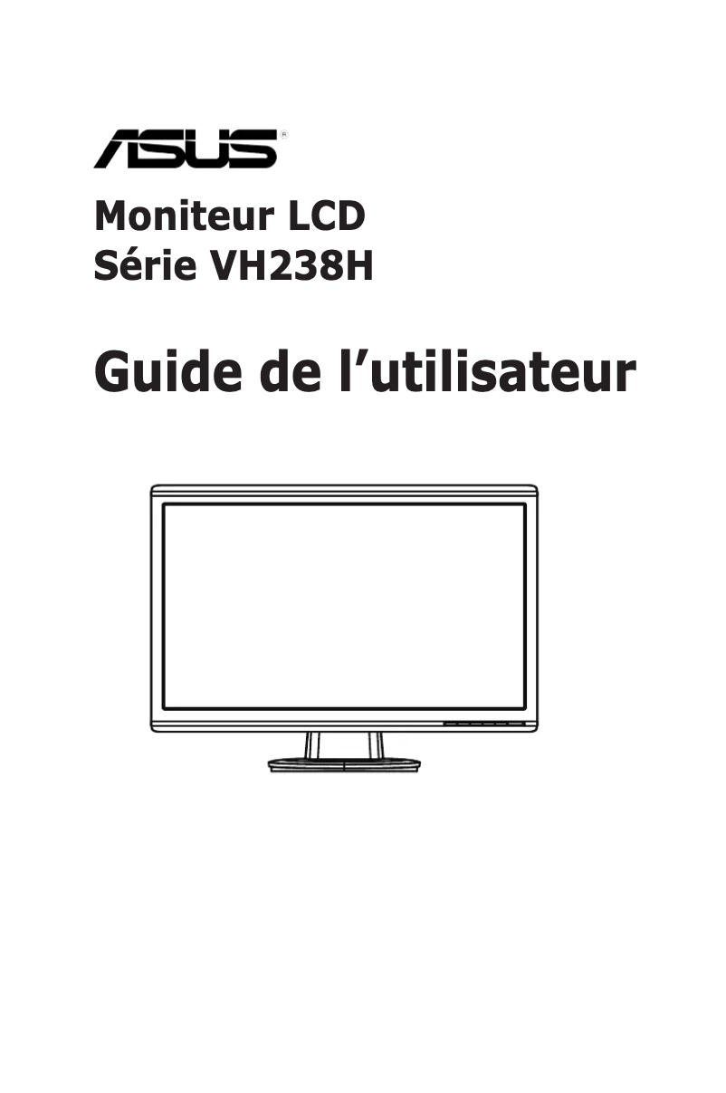 Page 1 de la notice Manuel utilisateur Asus VH238T