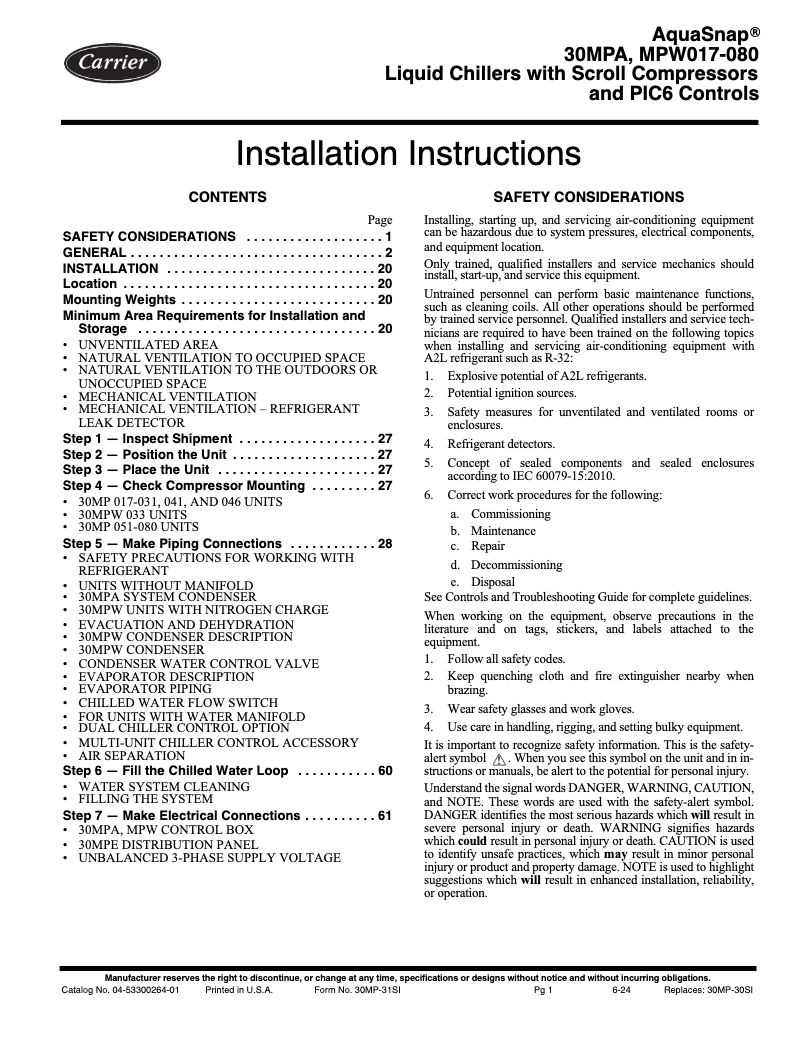 Image de la première page du manuel de l'appareil AquaSnap 30MP