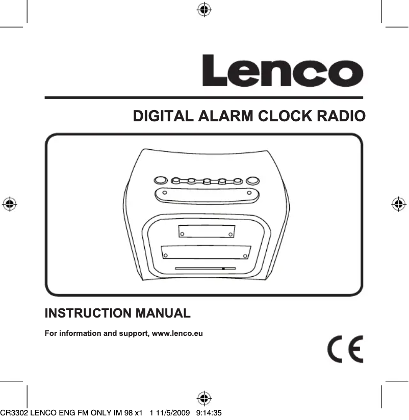 Image de la première page du manuel de l'appareil CR-3302