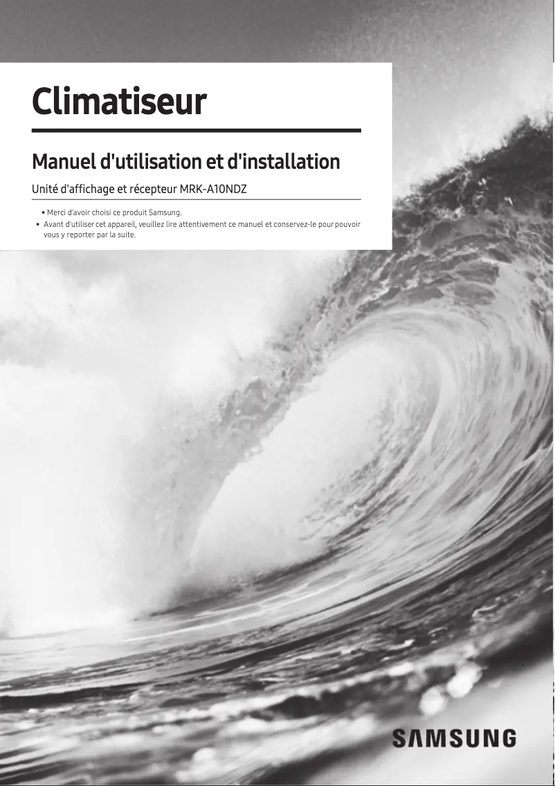 Página 1 del manual Manual de usuario Samsung MRK-A10N