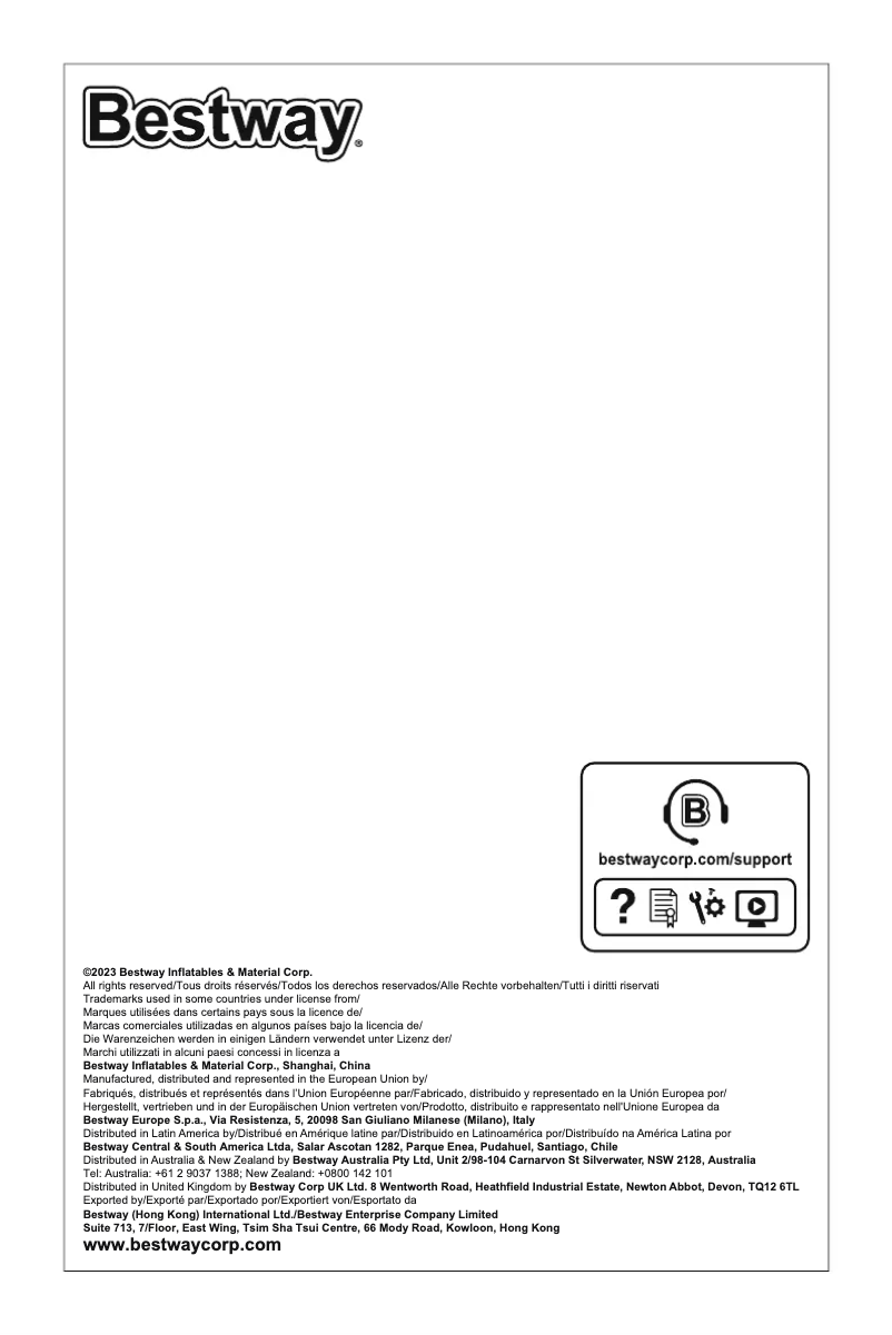 Page 1 de la notice Manuel utilisateur Bestway Lay-Z-Spa 60063