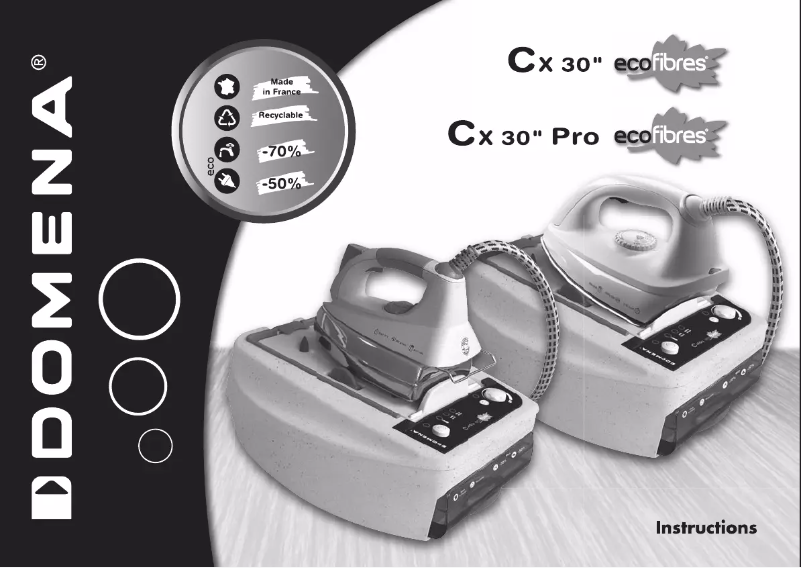 Image de la première page du manuel de l'appareil Cx 30 pro ecofibres