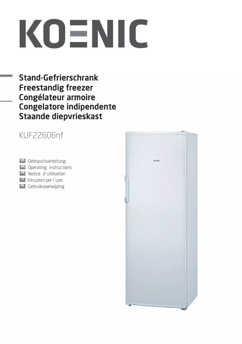 Page n°1 - Manuel utilisateur Koenic KUF 22606nf