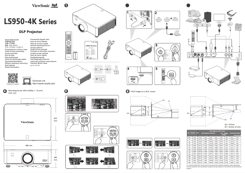 Page n°1 - Manuel utilisateur Viewsonic LS950-4K