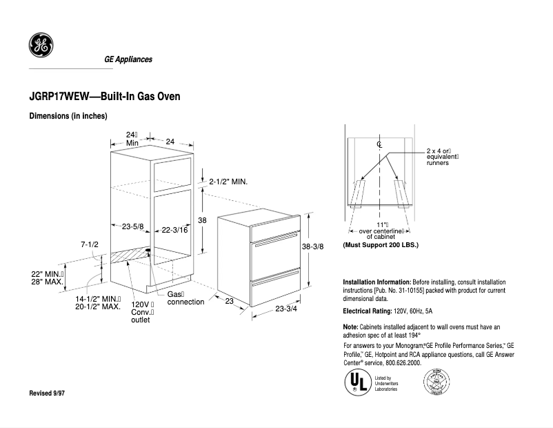 Image de la première page du manuel de l'appareil JGRP17WEWWW