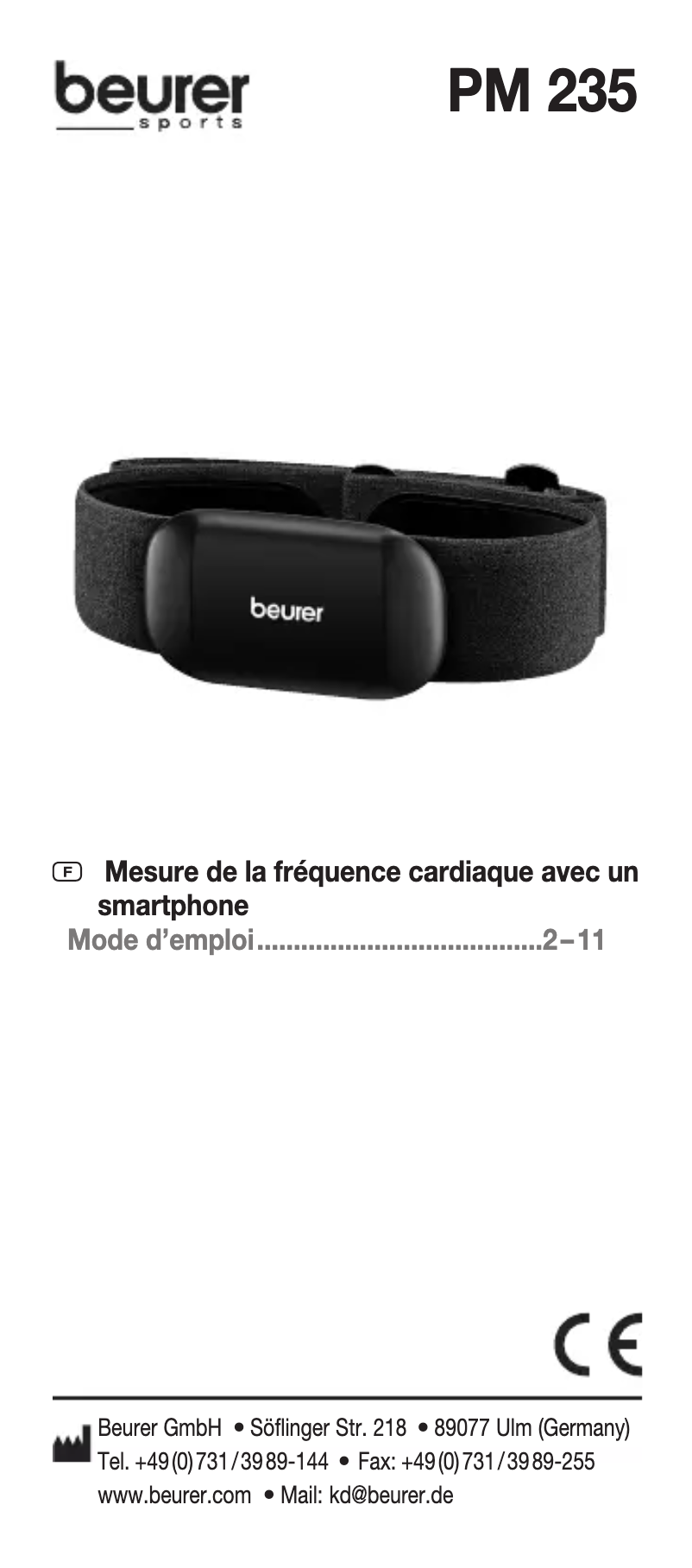 Image de la première page du manuel de l'appareil PM 235