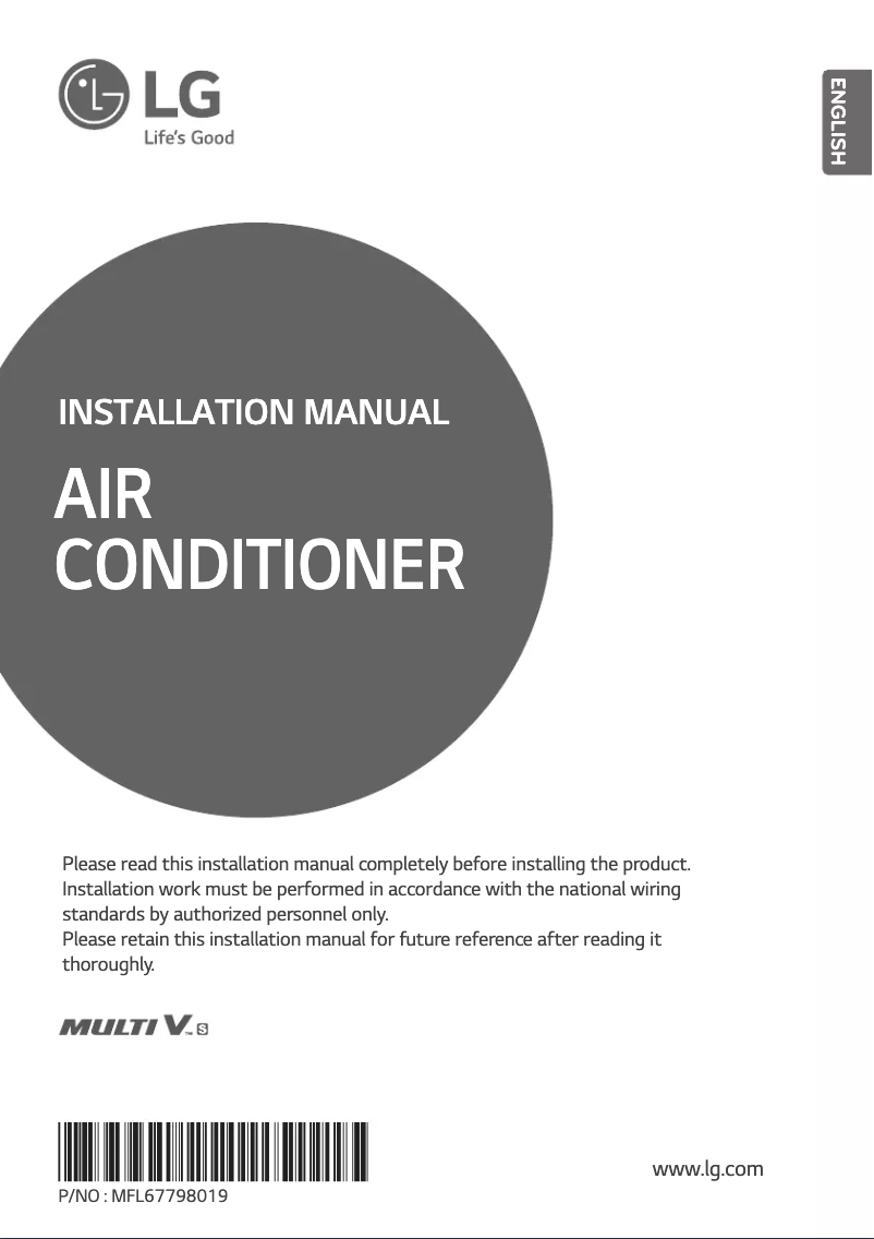 Page 1 de la notice Manuel utilisateur LG ARUV060GSD0