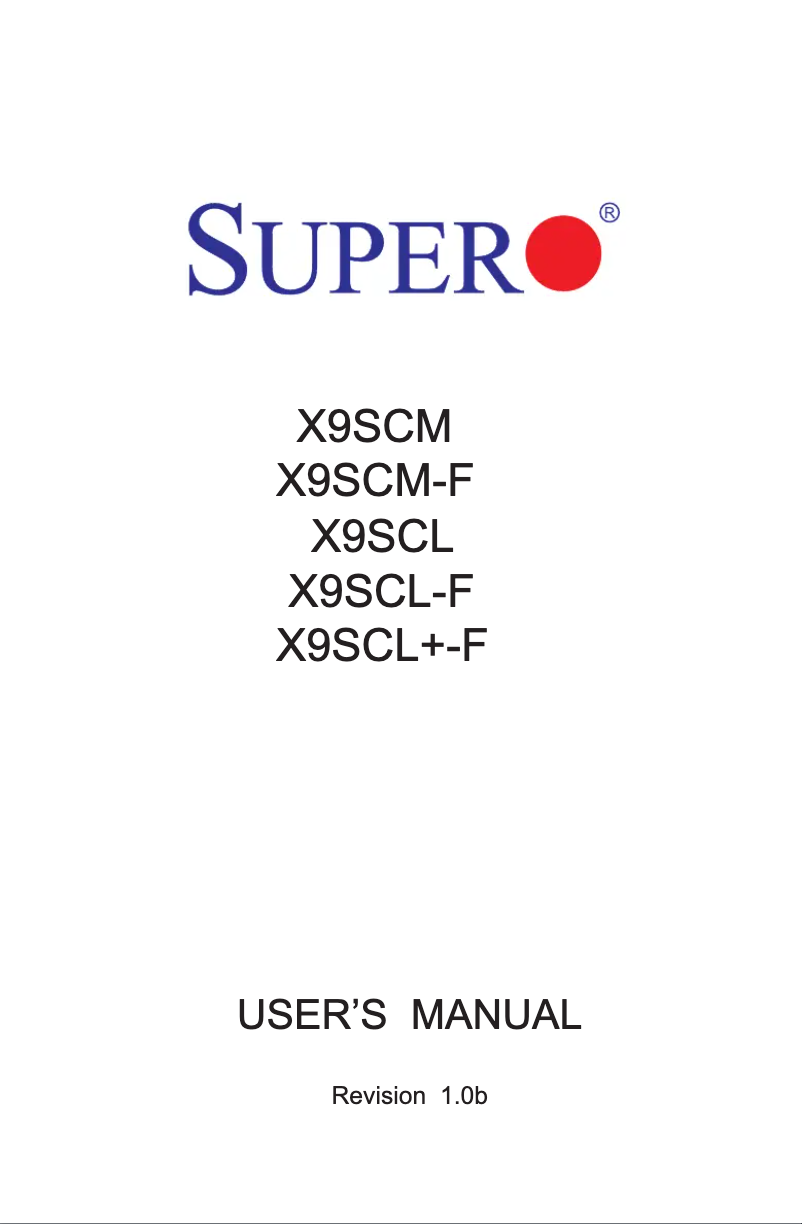 Image de la première page du manuel de l'appareil MBD-X9SCL-F-O