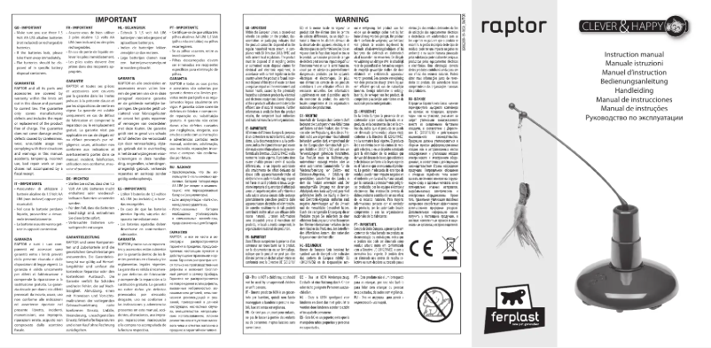 Page n°1 - Manuel utilisateur Ferplast Raptor