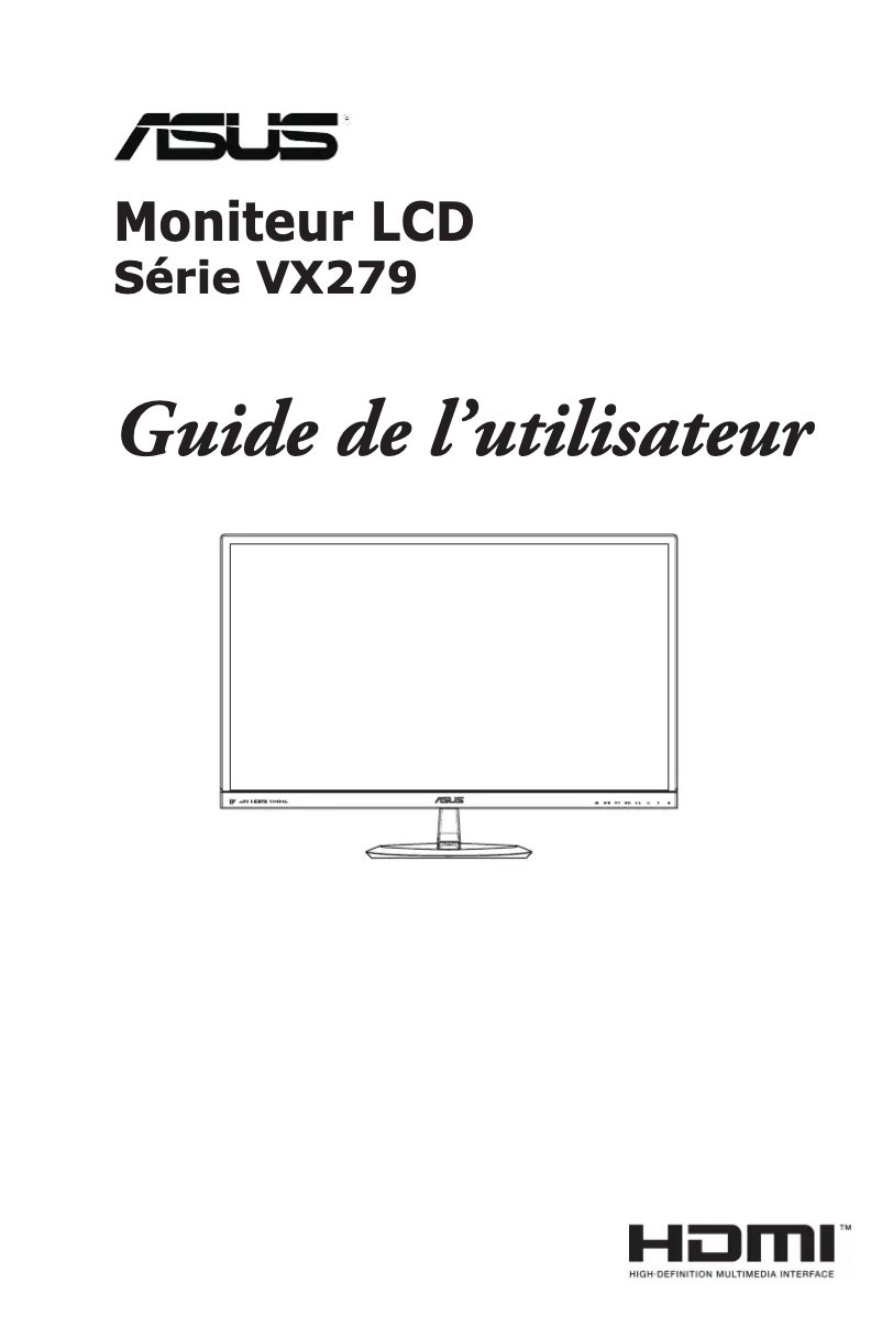 Image de la première page du manuel de l'appareil VX279Q