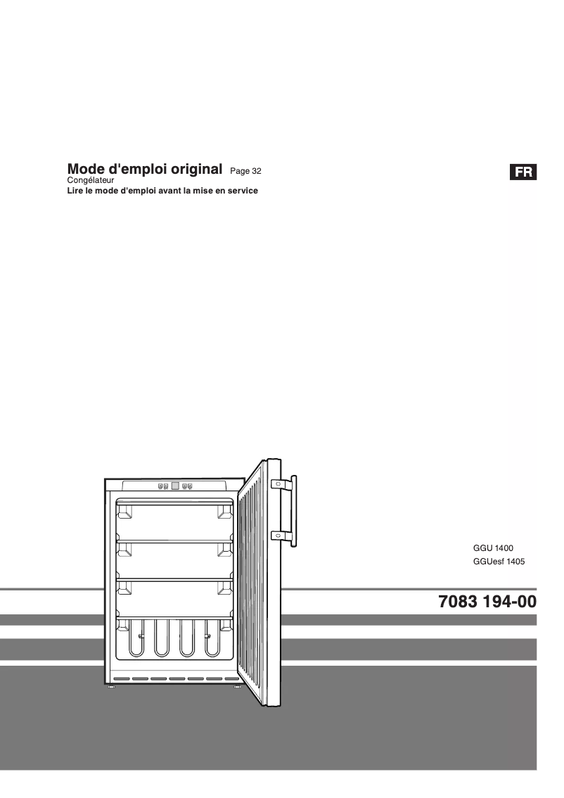 Page 1 de la notice Manuel utilisateur Liebherr GGUesf 1405