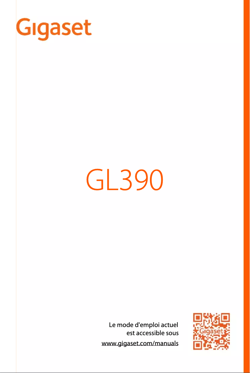 Page n°1 - Manuel utilisateur Gigaset GL390