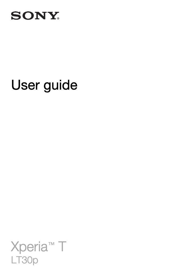 Página 1 del manual Manual de usuario Sony Xperia T 1267-9818