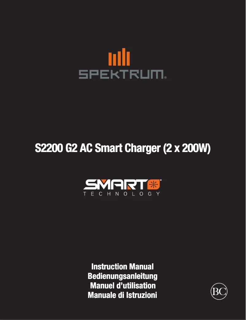 Page 1 de la notice Manuel utilisateur Spektrum S2200