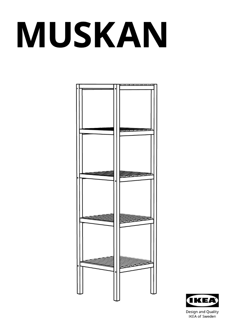 Page 1 de la notice Manuel utilisateur Ikea MUSKAN 504.243.27