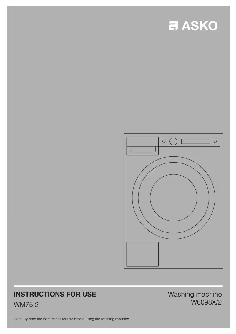 Page 1 de la notice Manuel utilisateur Asko W6098P