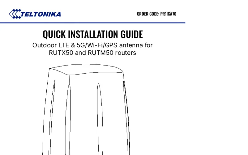 Page n°1 - Manuel utilisateur Teltonika PR1ICA70