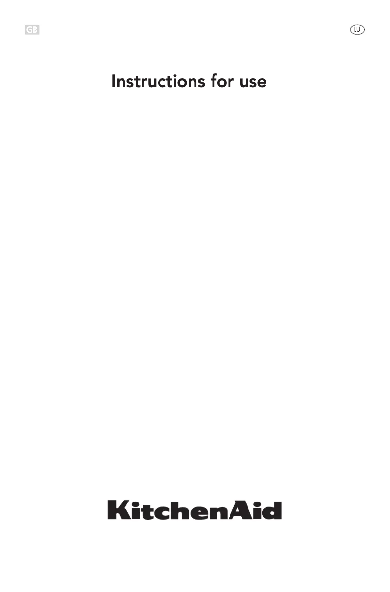 Page n°1 - Manuel utilisateur KitchenAid KHGD5 77510